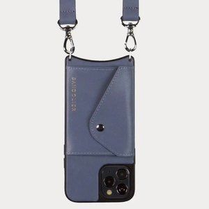 NEW Hailey Crossbody Bandolier for iPhone 12 - Blue Smoke/Silver